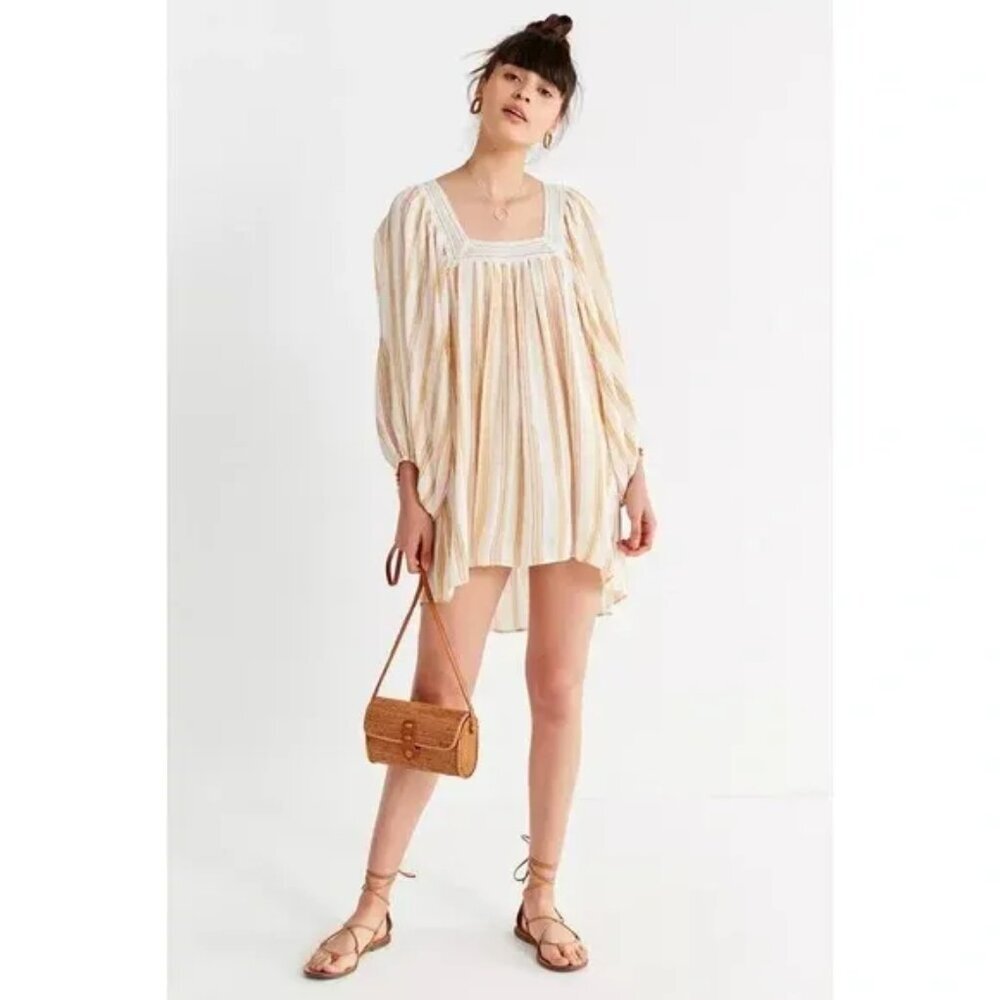 NWT Urban Outfitters May Crochet Swing Mini Dress M Boho Bohemian Cottagecore